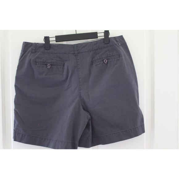 Women's Talbots Size 16 Stretch Shorts Front Pockets Bermuda Dark Blue - Picture 2 of 5